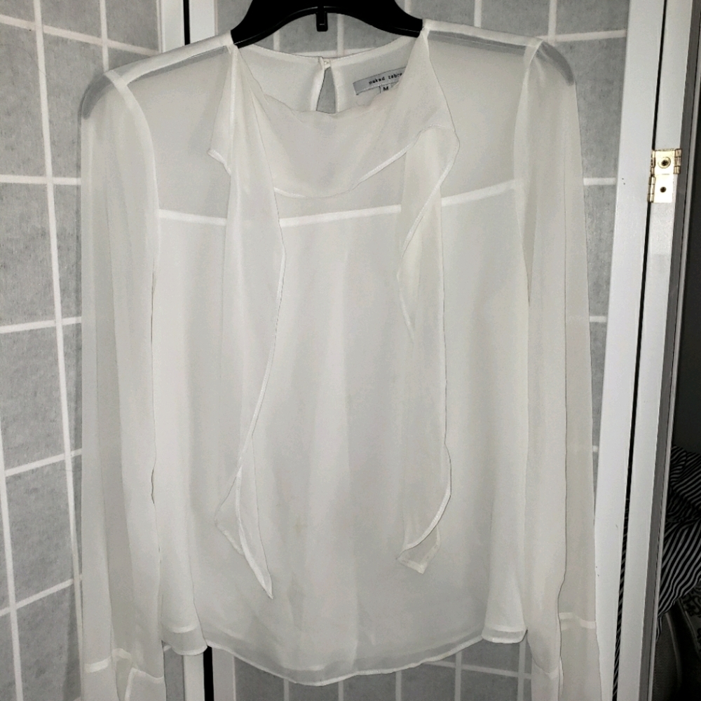 Sheer white blouse